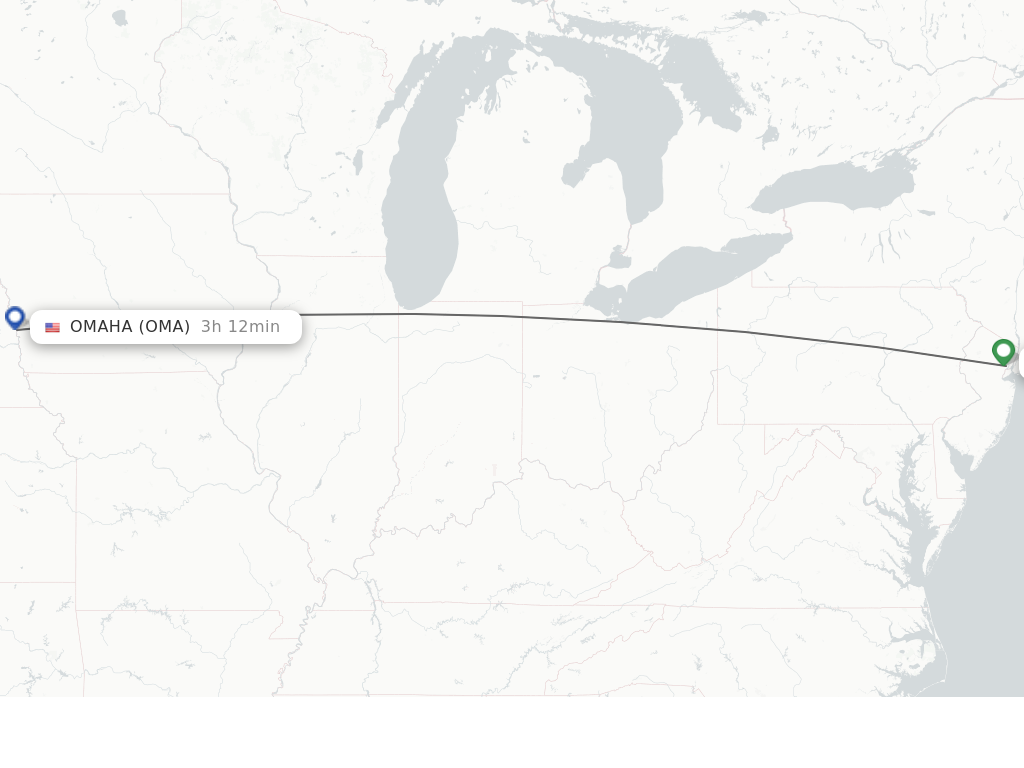 Direct non stop flights from New York to Omaha schedules