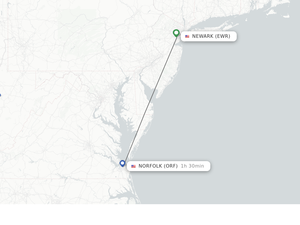 Direct non stop flights from New York to Norfolk schedules