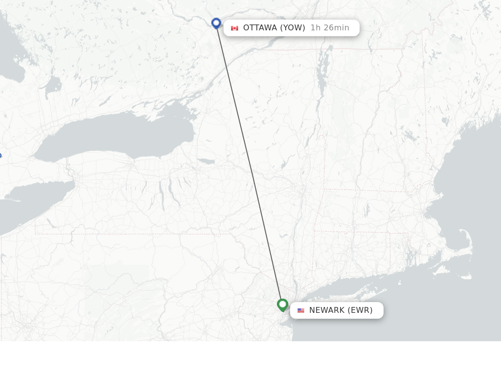 Direct (nonstop) flights from New York to Ottawa schedules