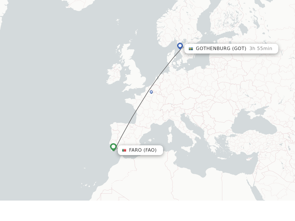 Direct (non-stop) Flights From Faro To Gothenburg - Schedules ...