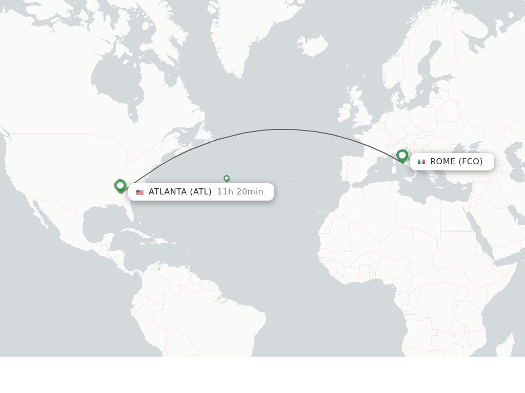 Direct (nonstop) flights from Rome to Atlanta schedules