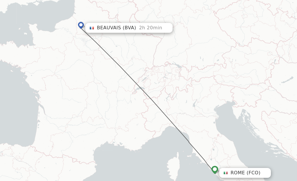 Direct non stop flights from Rome to Paris schedules