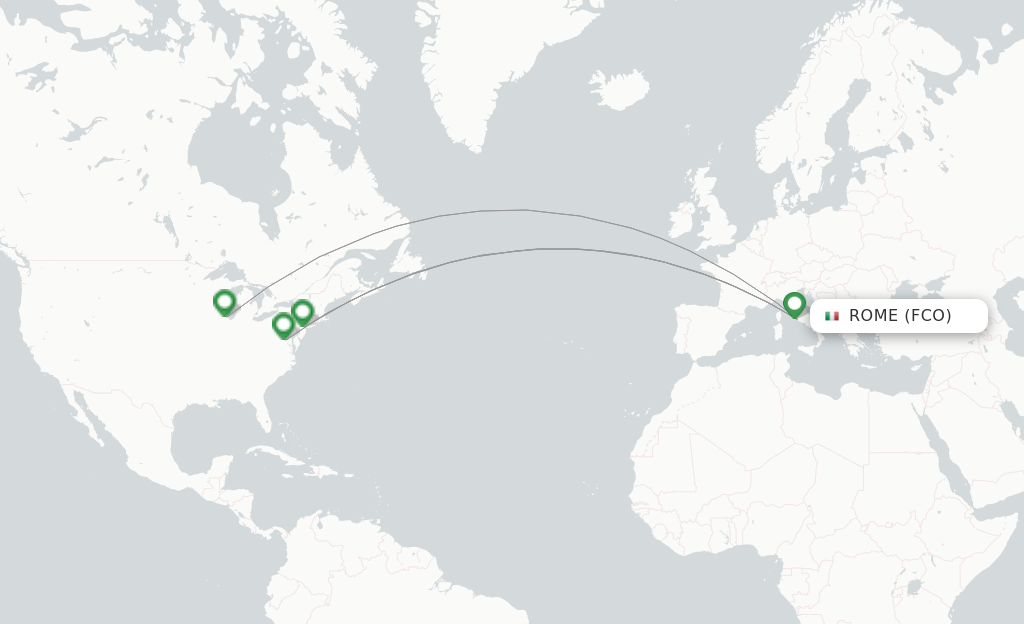 United flights from Rome FCO FlightsFrom