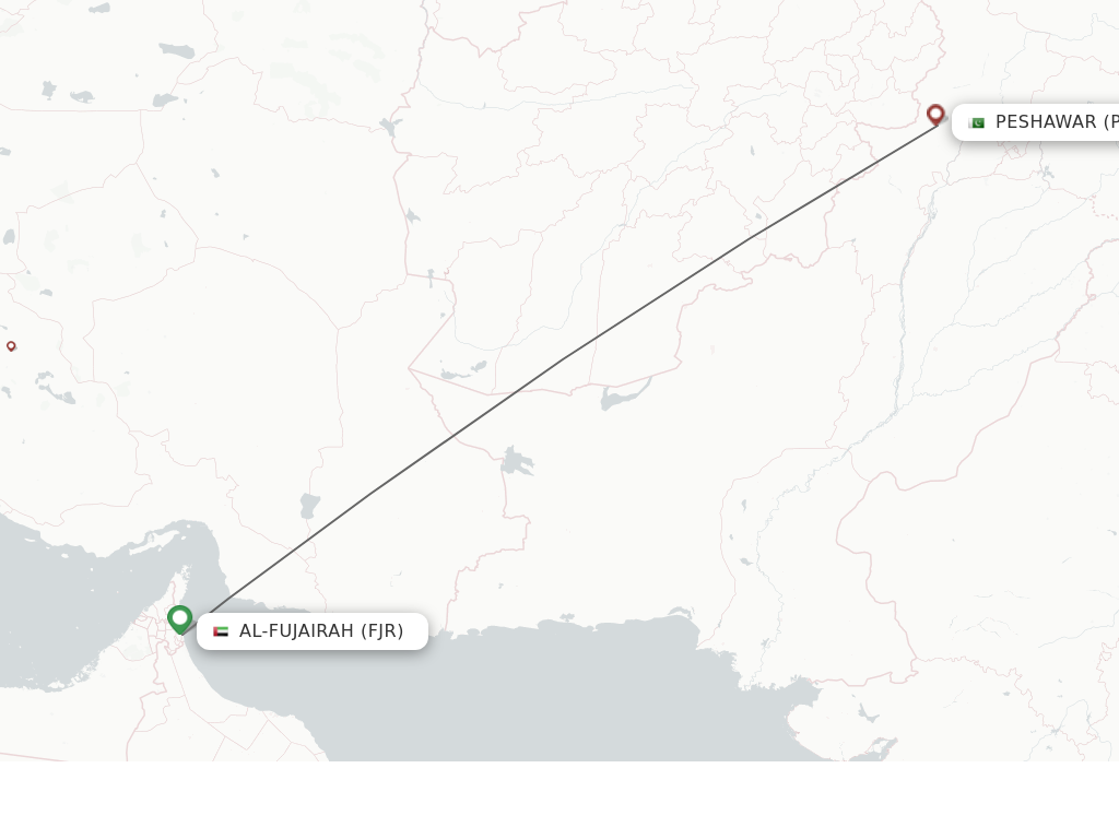 Direct (non-stop) flights from Al-Fujairah to Peshawar - schedules ...