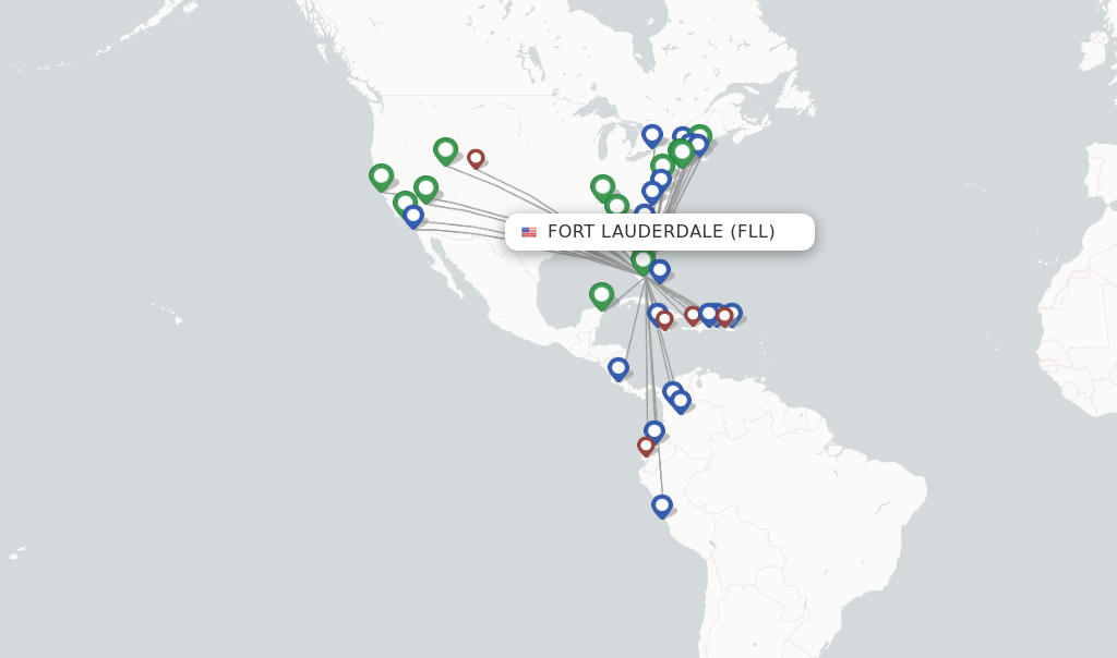 JetBlue flights from Fort Lauderdale, FLL