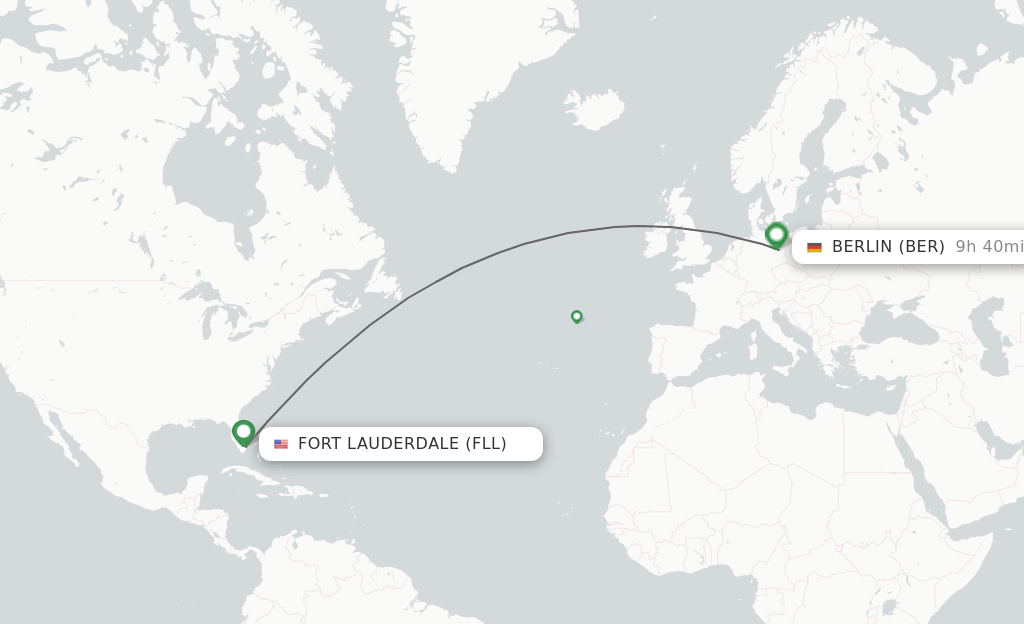 Direct non stop flights from Fort Lauderdale to Berlin