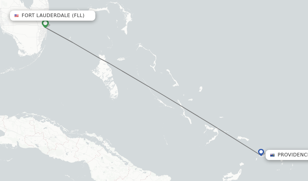 Direct non stop flights from Fort Lauderdale to Providenciales