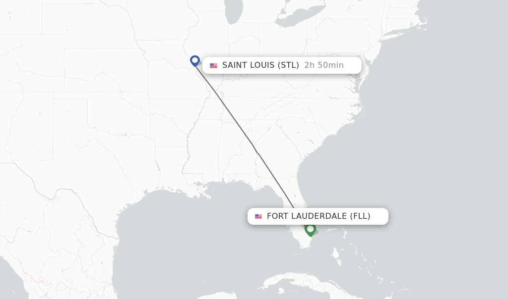 Direct non stop flights from Fort Lauderdale to Saint Louis