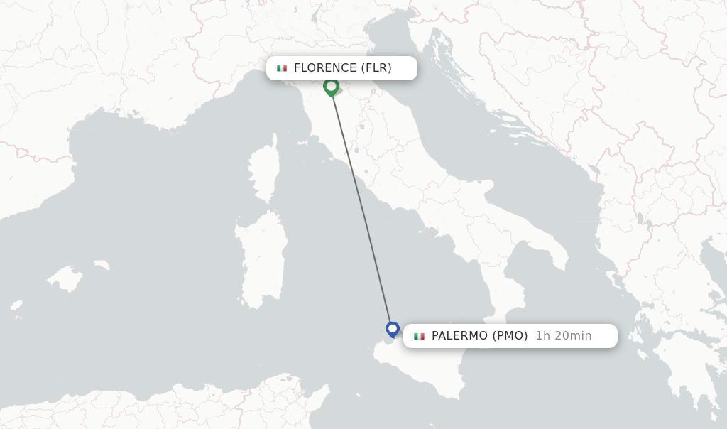 Direct non stop flights from Florence to Palermo schedules