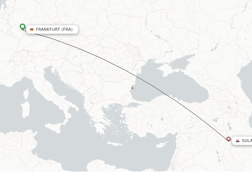 Direct (non-stop) Flights From Frankfurt To Sulaimaniyah - Schedules ...