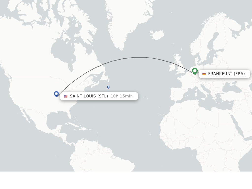 Direct non stop flights from Frankfurt to Saint Louis