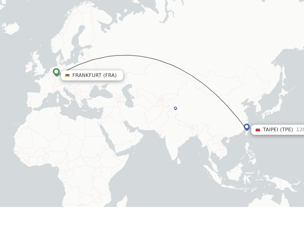 Direct (non-stop) Flights From Frankfurt To Taipei - Schedules ...