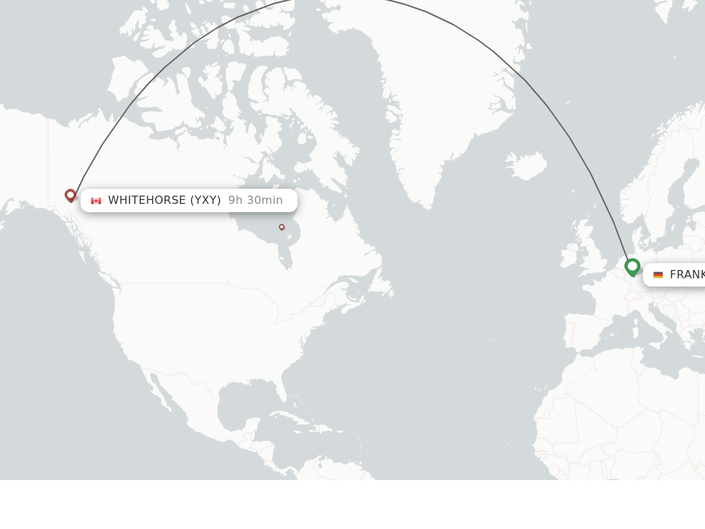 Direct (non-stop) flights from Frankfurt to Whitehorse - schedules ...