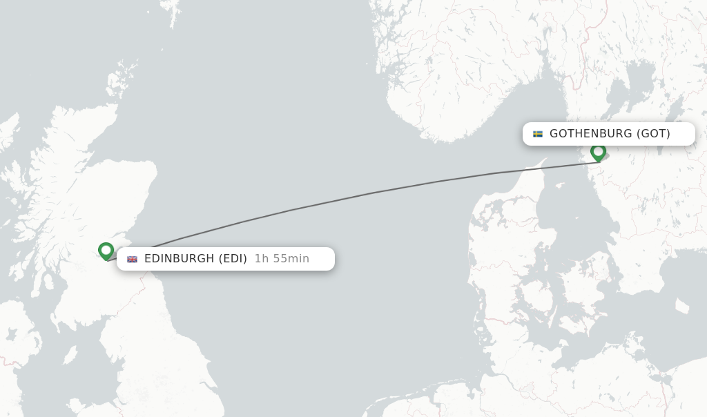 Direct (non-stop) Flights From Gothenburg To Edinburgh - Schedules ...