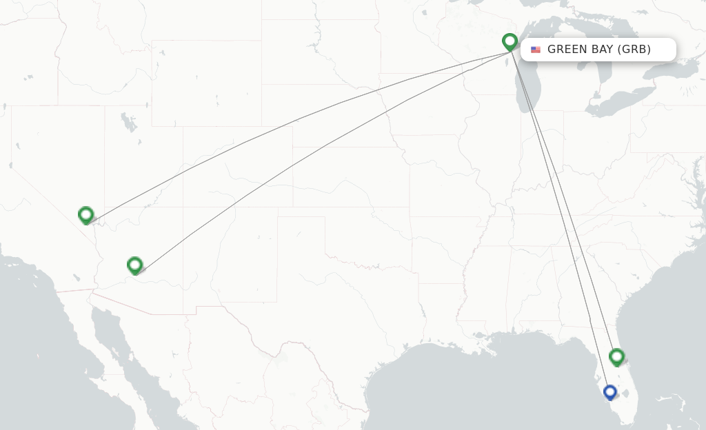 Sun Country Airlines flights from Green Bay, GRB