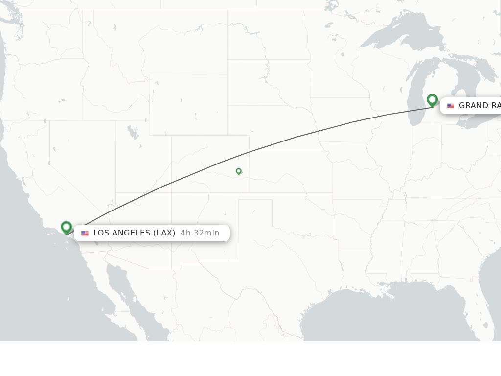 Direct non stop flights from Grand Rapids to Los Angeles