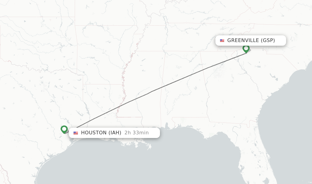 Direct non stop flights from Greenville to Houston schedules