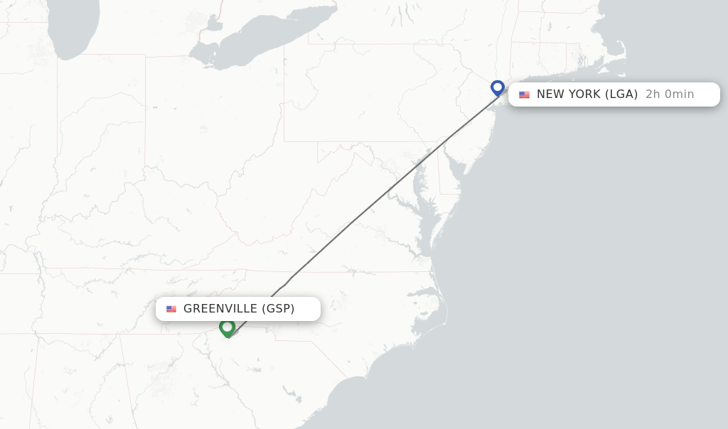 Direct non stop flights from Greenville to New York schedules