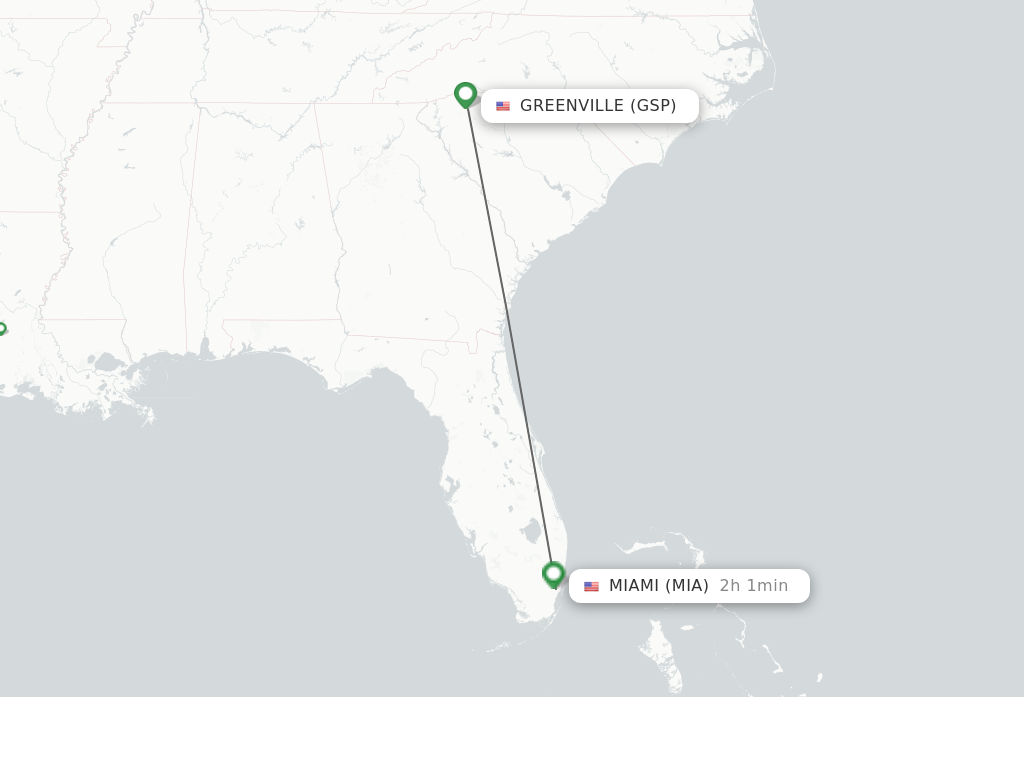 Direct non stop flights from Greenville to Miami schedules