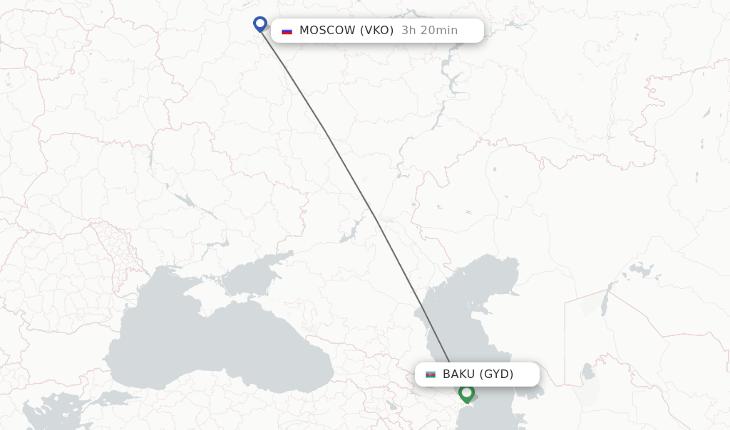 Direct non stop flights from Baku to Moscow schedules