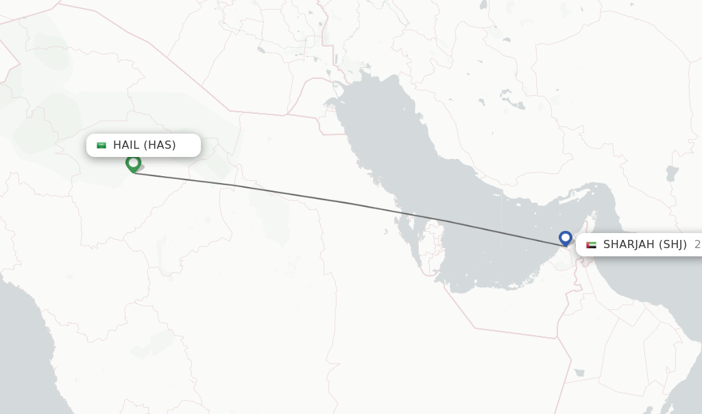 Direct (non-stop) Flights From Hail To Sharjah - Schedules ...