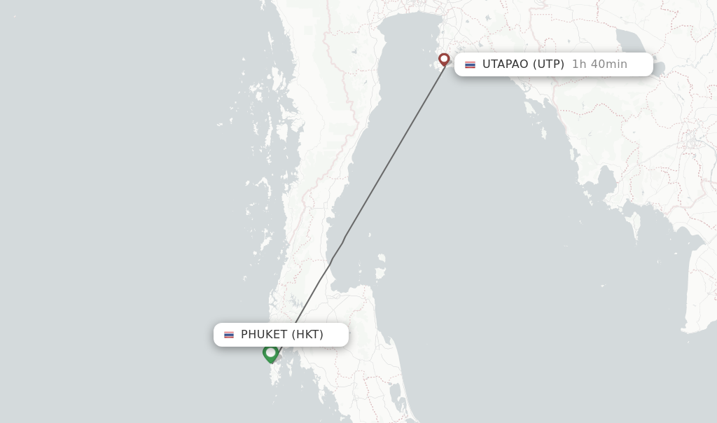 Direct non stop flights from Phuket to Utapao schedules