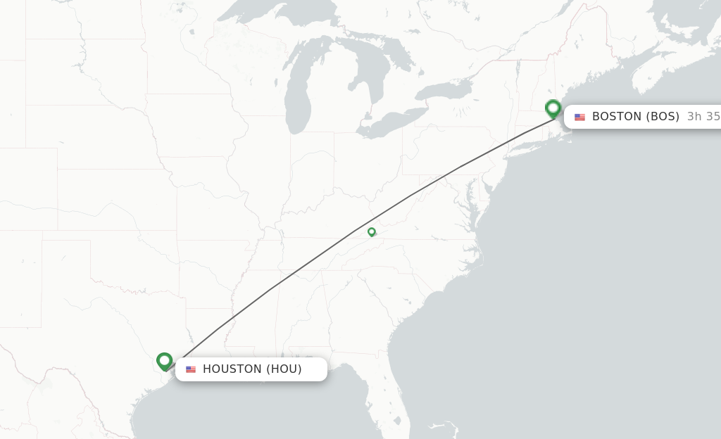 Direct (nonstop) flights from Houston to Boston schedules