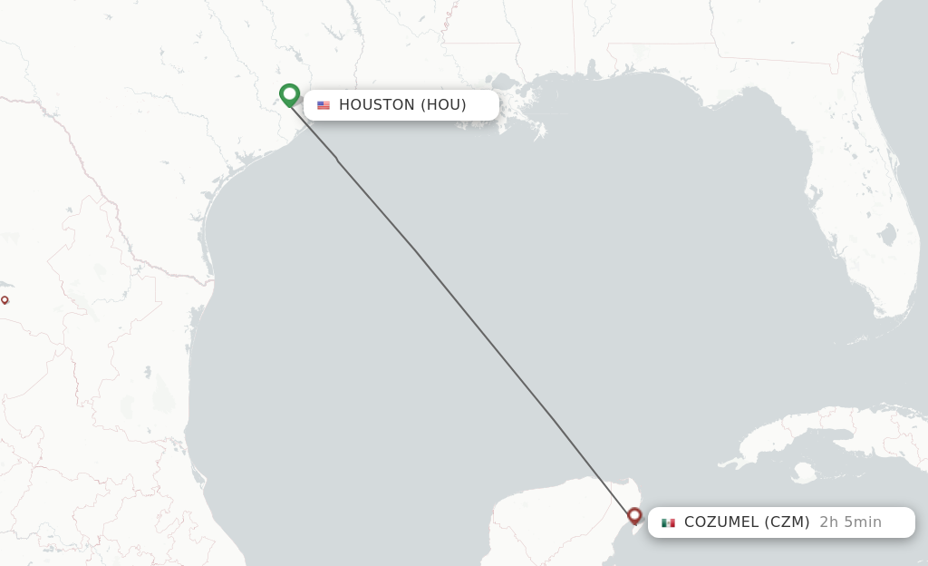 Direct non stop flights from Houston to Cozumel schedules