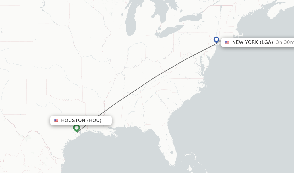 Direct non stop flights from Houston to New York schedules