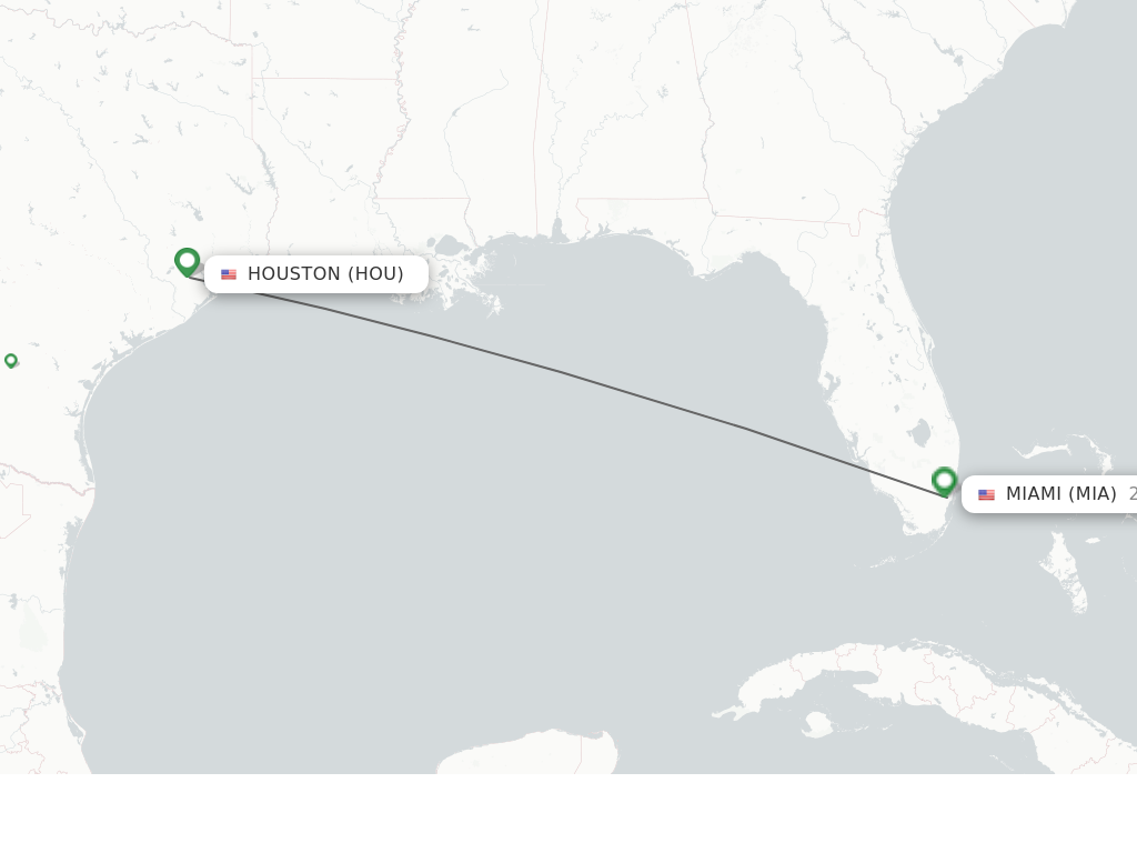 Direct non stop flights from Miami to Houston schedules