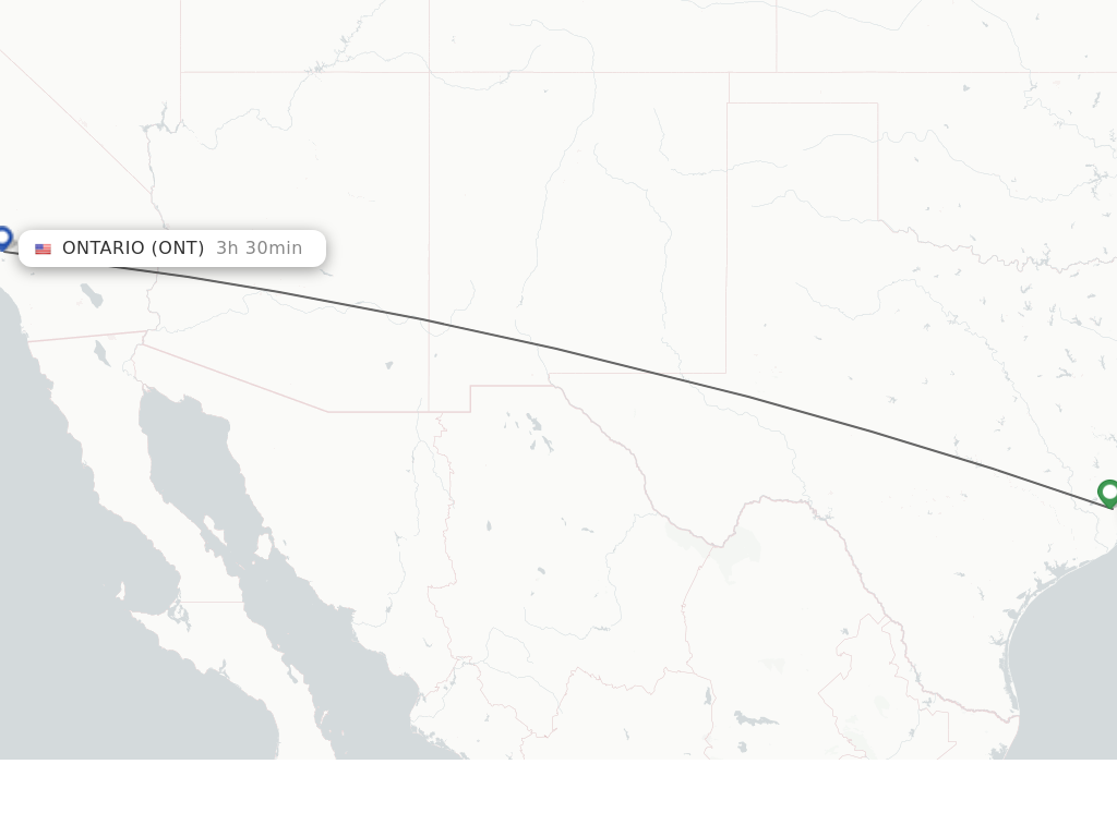 Direct non stop flights from Houston to Ontario schedules