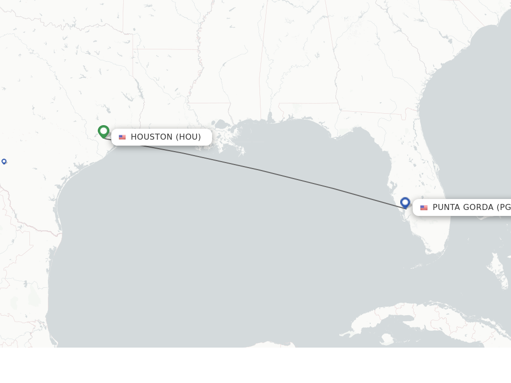 Direct (non-stop) flights from Houston to Punta Gorda - schedules