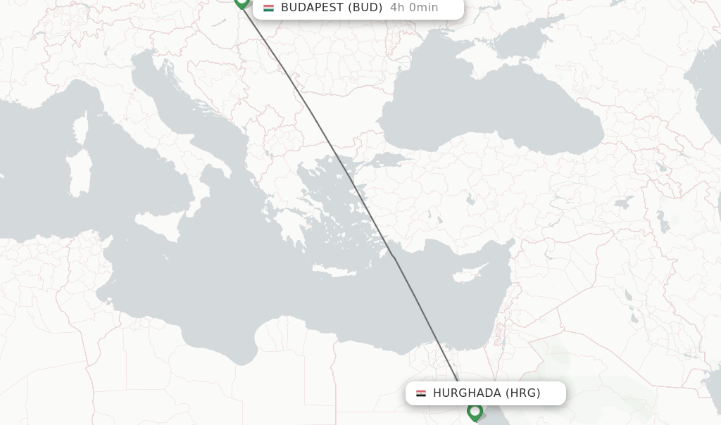 Direct non stop flights from Hurghada to Budapest schedules