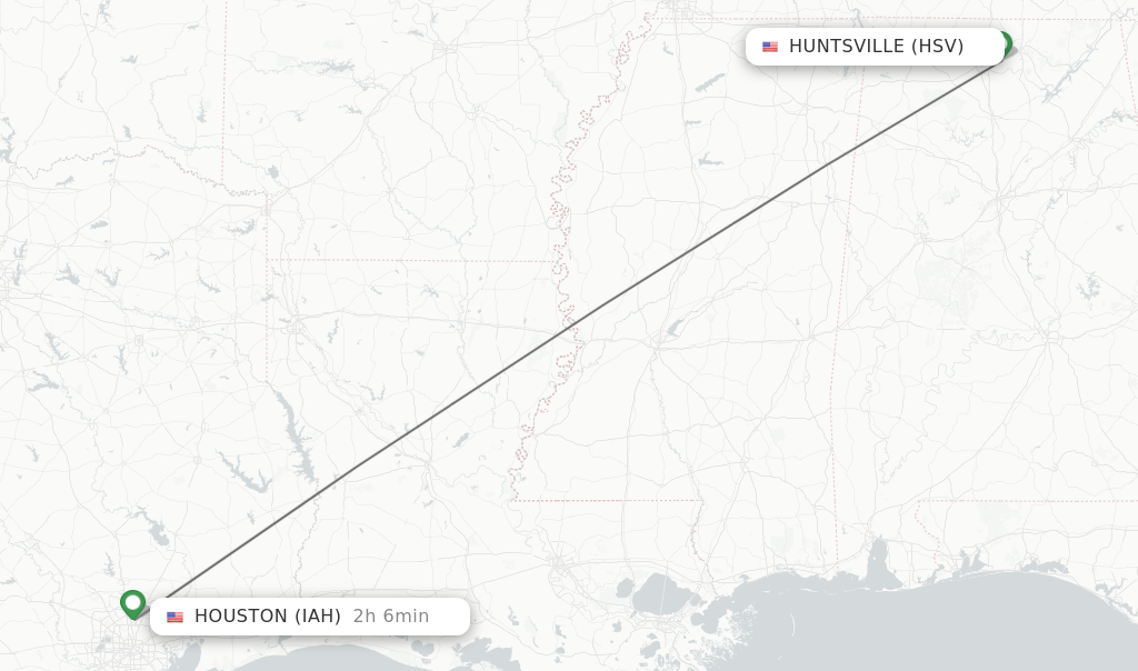 Direct non stop flights from Huntsville to Houston schedules