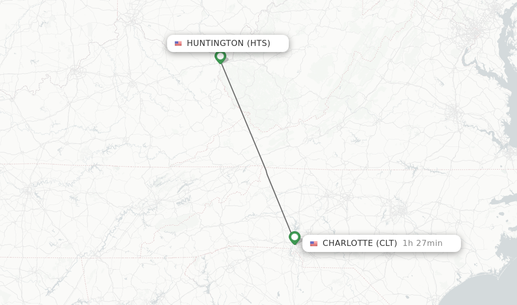 Direct Non Stop Flights From Huntington To Charlotte Schedules 2036