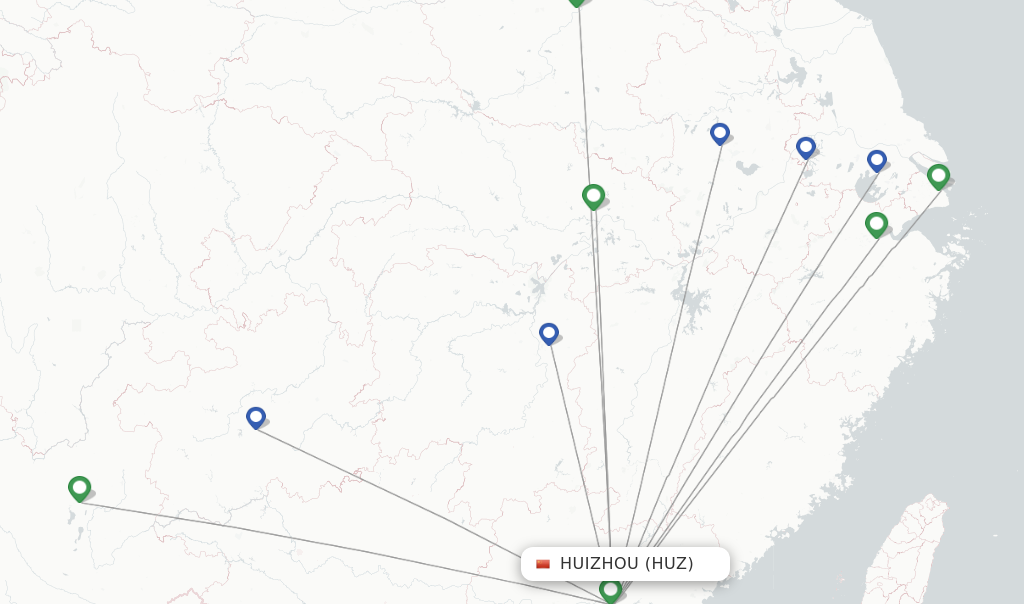 Juneyao Airlines Flights From Huizhou, HUZ - FlightsFrom.com