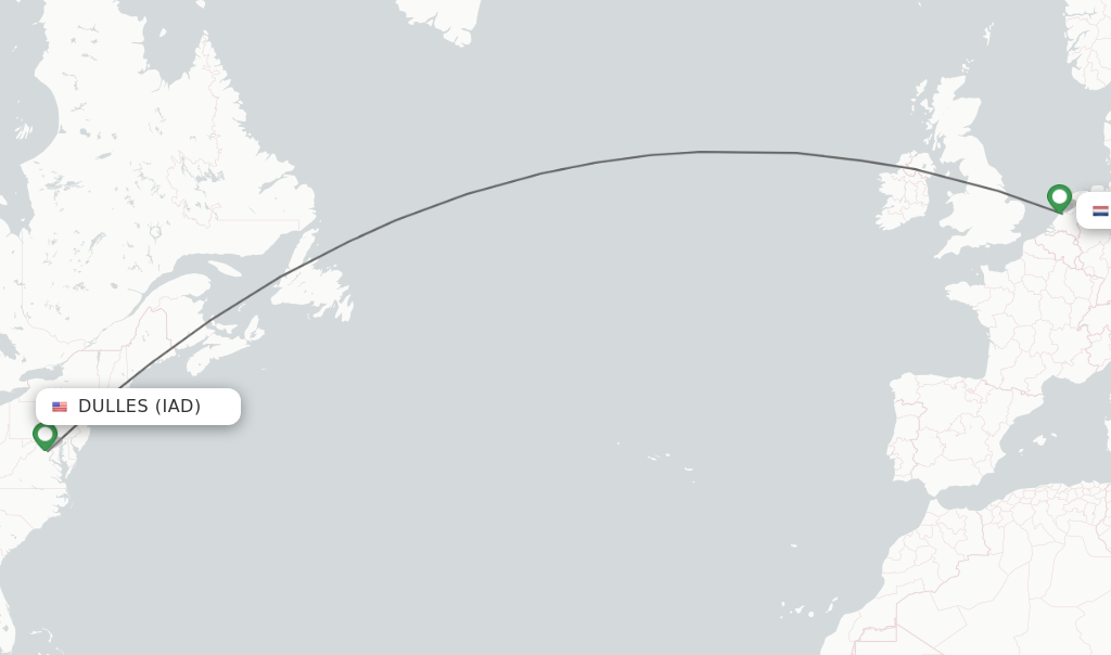 Direct non stop flights from Dulles to Amsterdam schedules