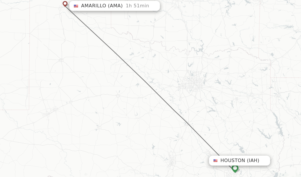 Direct non stop flights from Houston to Amarillo schedules