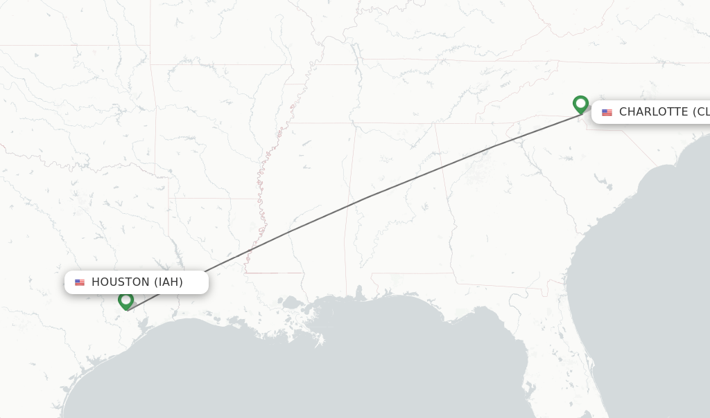 Direct non stop flights from Houston to Charlotte schedules