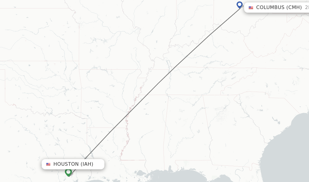 Direct non stop flights from Houston to Columbus schedules