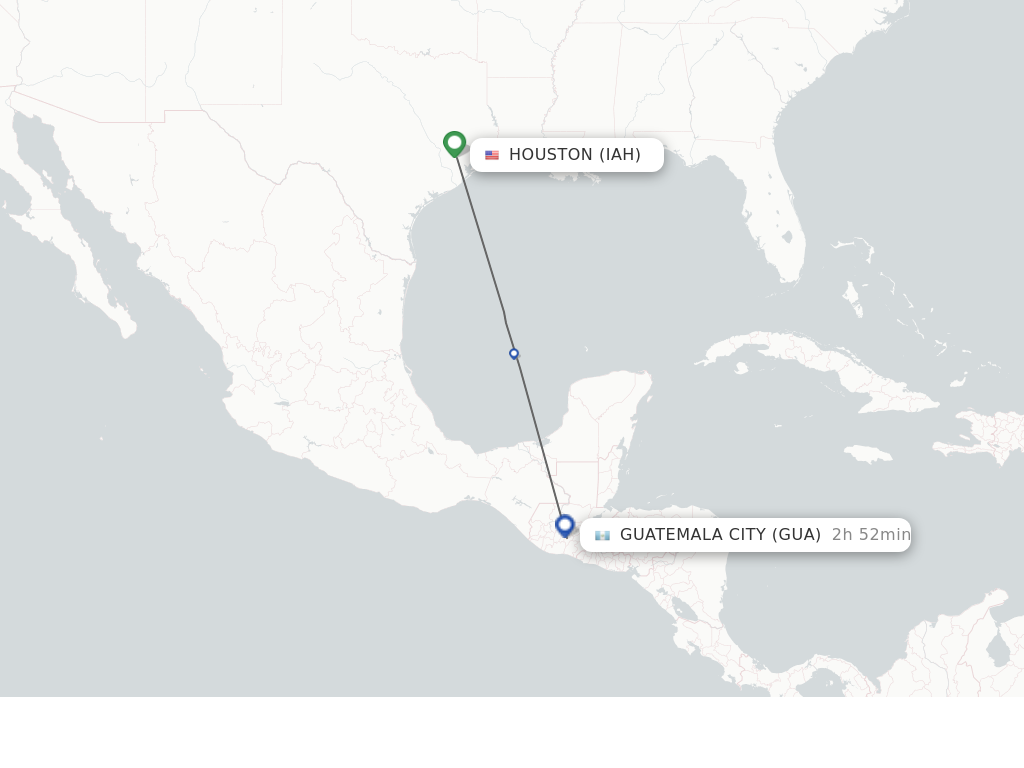 Direct non stop flights from Houston to Guatemala City