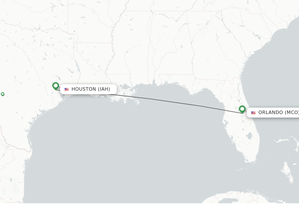 Direct (nonstop) flights from Houston to Orlando schedules