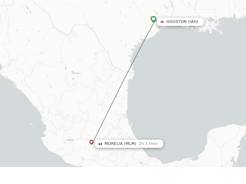 Direct non stop flights from Houston to Morelia schedules