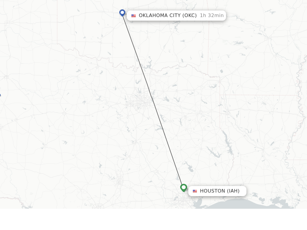 Direct non stop flights from Houston to Oklahoma City