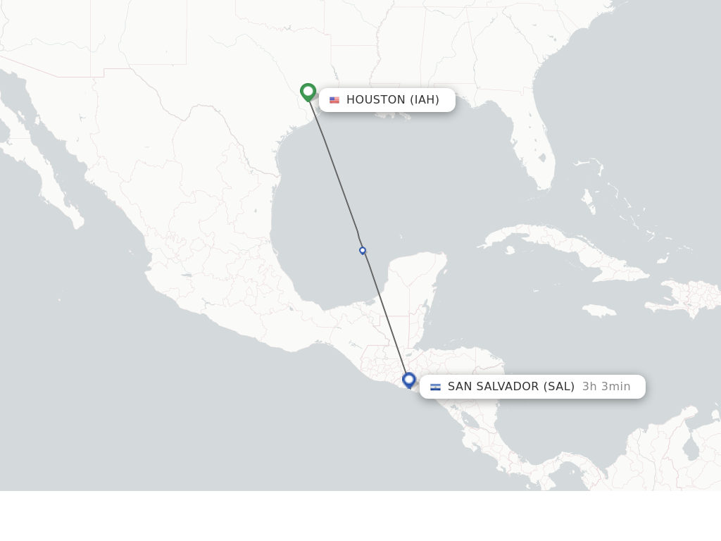 Direct non stop flights from Houston to San Salvador schedules