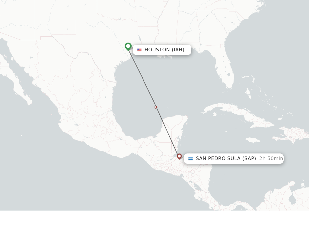 Direct non stop flights from Houston to San Pedro Sula