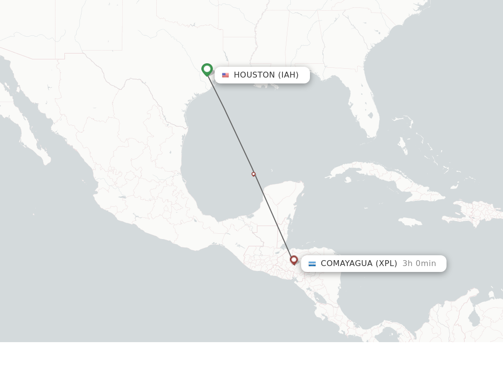 Direct non stop flights from Houston to Comayagua schedules