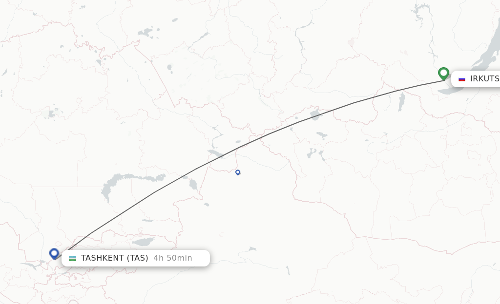 Direct (non-stop) flights from Irkutsk to Tashkent - schedules ...