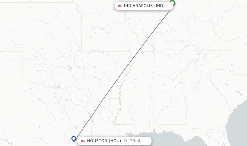 round trip flight to indianapolis from houston