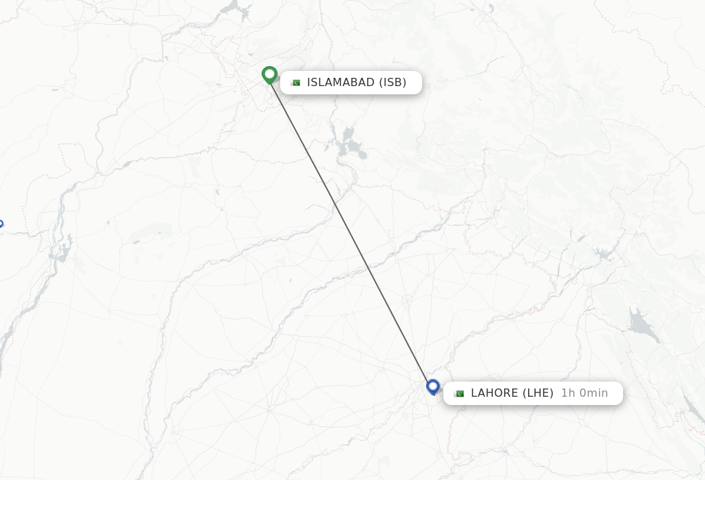 Direct (non-stop) flights from Islamabad to Lahore - schedules ...